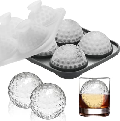 IJsblokjesvorm Siliconen Golfbal IJsblokjesvorm Groot Siliconen Set met Deksel Ronde IJsblokjesvorm Vorm voor Keuken, Cocktail, Whisky, Drank