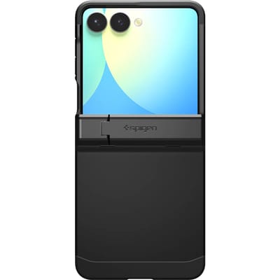 Spigen Tough Armor Hoesje Geschikt voor Samsung Galaxy Z Flip 7 | Compatibel met MagSafe / Qi2 | Back Cover Militaire Standaard | Kickstand | Zwart