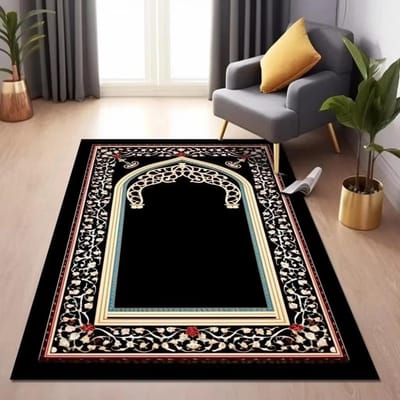Premium Islamitisch Gebedskleed Antislip Vloermat voor Huisdecoratie Woonkamer Slaapkamer Stijlvol en Duurzaam Tapijt voor Dagelijks Gebruik 40x60cm