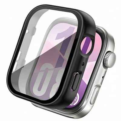 Screen protector - Geschikt voor Huawei Watch Fit 4 - Full Cover Hard Case / Beschermend Hoesje - Zwart