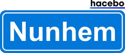 Hacebo - Plaatsnaam Sticker - 29x10 CM - Nunhem sticker - Verkeersborden sticker - grappige cadeaus - Nunhem