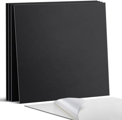 Coloray Wandpanelen Zelfklevend - Kleur zwart Zelfklevende Wandpanelen - 50 cm x 50 cm - Zwart Wandpaneel PVC - 5 stuks - Eénkleurige Wandpanelen Zelfklevend - Wandpanelen Keuken - Wandpaneel Badkamer