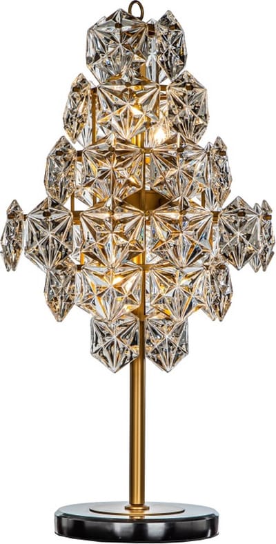 Baroque - Lampenvoet - Tafellamp Delhi 81 cm - Goud - Ijzer & Glas - 85x46x46 - Iron+glass