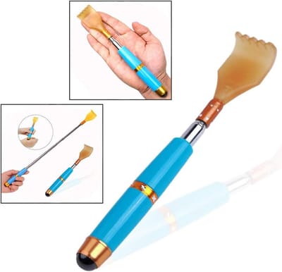 Telescopische rugkrabber - Handmatige massage - Verlicht jeuk - Intrekbare handgreep - 10 x 10 x 2 cm - Willekeurige kleur