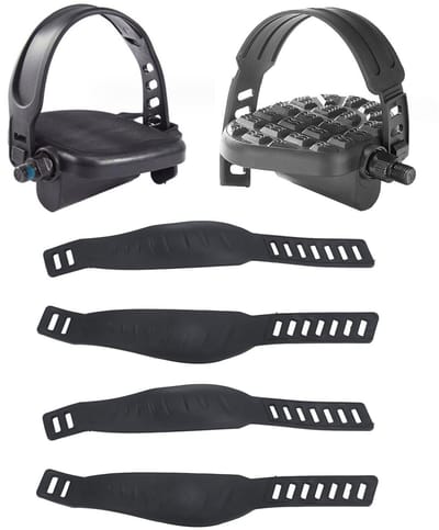 Dailygoods- Pedaalriemen Universeel - 2 Paar PVC - Verstelbaar - Indoor Exercycle - Fietspedaalriem - Compatibel met de meeste fietspedalen