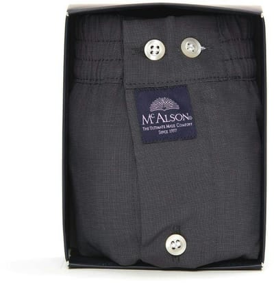 McAlson Wijde boxershort - Black - maat L (L) - Heren Volwassenen - 100% katoen- M0500-L