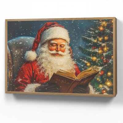 Wandlamp 90x60 cm - Oplaadbaar - Kerstman - Kerst - Winter - Kerstboom - Wandlampen binnen woonkamer - Slaapkamer lamp - Decoratieve nachtlamp - Vloerlamp draadloos