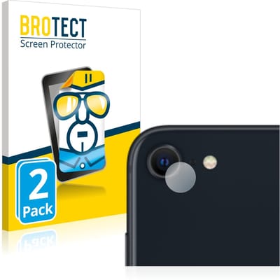 BROTECT - Screenprotector voor Apple iPhone SE 3 2022 (ALLEEN Camera Lens) - Folie Beschermfolie transparant 2 Stuks