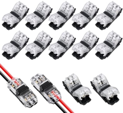 Allecto - Draadconnectoren - Snelle Verbinding - 2 Pin - 10 Stuks - Voor Auto Licht en Audio - Betrouwbaar - Eenvoudige Installatie