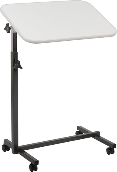 Bedtafel met wieltjes - Bedleestafel - Laptoptafel - Bijzettafel - Grijs