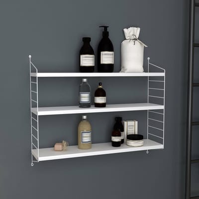 Wandplank Strängnäs set van 2 verstelbaar 50x60x15 cm wit