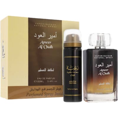 Lattafa Ameer Al Oudh Giftset 150 ml - Edp Spray 100ml/Deo Spray 50ml