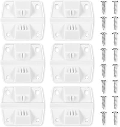 Dailygoods- Koeler Scharnieren Vervangingskit - 6 Stuks - Kunststof - Inclusief 24 Schroeven - Duurzaam - Afmetingen 5,7x5cm - Koelbox Scharnieren