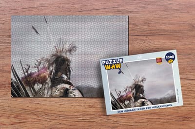 Puzzel Een indiaan tegen een wolkenhemel - Legpuzzel - Puzzel 1000 stukjes volwassenen