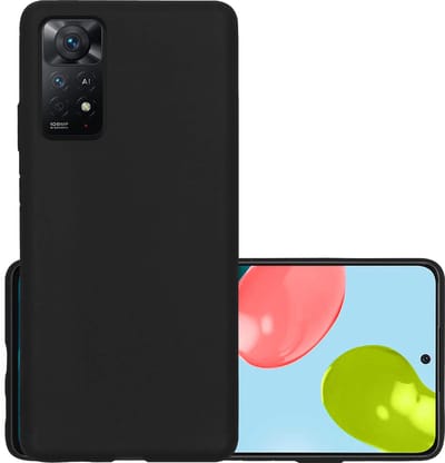 Hoesje - Geschikt voor Xiaomi Redmi Note 11 - Sterk & Shockproof - Hoes Cover - Siliconen Case - Zwart