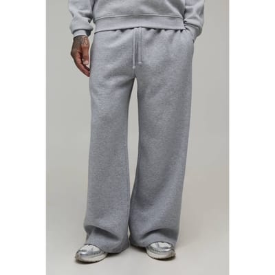 Lange Essentiële Wijde Pijpen Joggingbroek | Grey Marl | Size Small