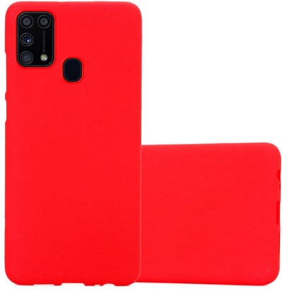 Cadorabo Hoesje geschikt voor Samsung Galaxy M31 in FROST ROOD - Beschermhoes gemaakt van flexibel TPU silicone Case Cover