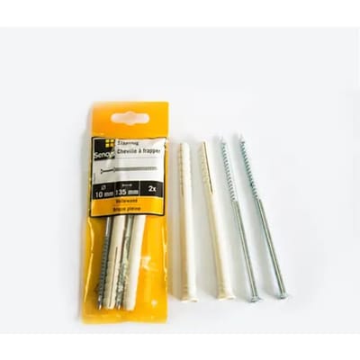 Sencys Slagplug Kunststof - Diam. 10x135mm - 2 Stuks