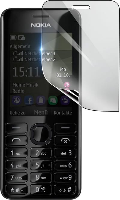 3mk, Geschikt voor Nokia 206, Schokbestendige Hydrogel Screenprotector, Transparant