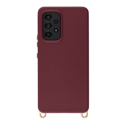 Selencia Hoesje - Geschikt voor Samsung Galaxy A53 - Rivièra Backcover met Magnetische Ring met afneembare haakjes - Bold Burgundy