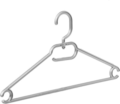 De Kledinghanger Gigant - Multihanger - Volwassenen - 8445 - 50 Stuks - Kunststof - Zilver - Blousehanger - Shirthanger - 42 cm - Kledinghanger - Kleerhanger (8445_20/50)