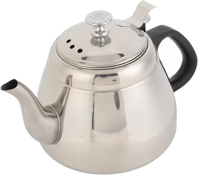Grote capaciteit, comfortabele handgreep, roestvrijstalen theepot met filter en veilig drukontlastingsdeksel voor eenvoudig gebruik
