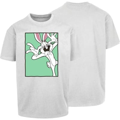 Looney Tunes Oversized T-shirt - Funny Face - Oversize - S tot XXL - voor Mannen - wit