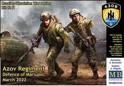 Master Box Modelbouwpakket Militaire voertuigen - 35224 Azov Regiment - Defence of Mariupol March 2022 Plastic - 1:35 - Modelbouw