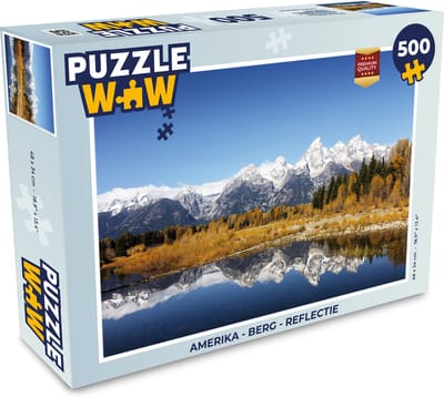 Puzzel Amerika - Berg - Reflectie - Legpuzzel - Puzzel 500 stukjes