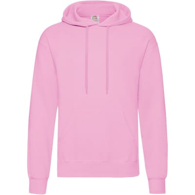 Fruit Of The Loom Heren Sweatshirt Met Capuchon / Hoodie (Licht Roze)