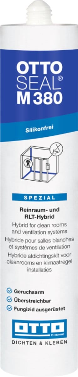 Ottoseal M380 hybride afdichting - 310 ml koker - RAL 7004 - voor ventilatiekanalen en cleanrooms