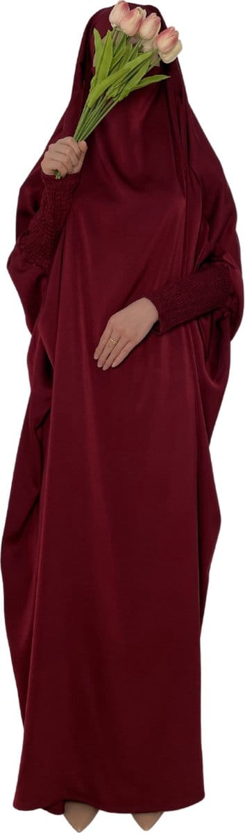Bovista Gebedskleding Dames - Abaya - Islamitische Kleding - Khimar - Jilbab - Vrouw - Alhamdulillah - Rood