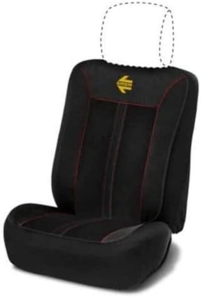 Autostoel Rugleuning - Zitondersteuning - Comfortabel Rijden - Universele Pasvorm - 59 x 56 x 7 cm - Zwart Rood