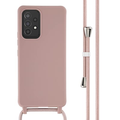 imoshion Hoesje - Geschikt voor Samsung Galaxy A53 - Siliconen hoesje met koord - Sand Pink