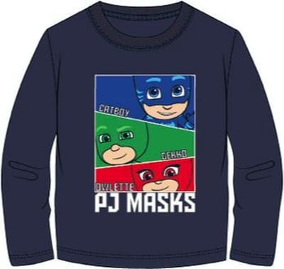 Pj Masks t-shirt lange mouw - blauw - Maat 98 / 3 jaar