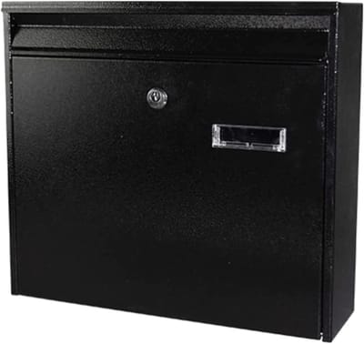 Brievenbus - Postbus Mailbox - Post Ontvangen - Vergrendelbaar met slot - 36x10x32.5 cm - Zwart