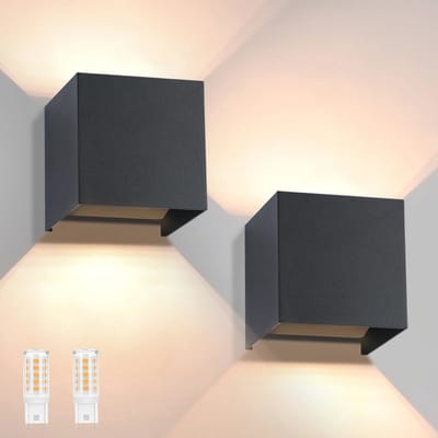 Moderne LED Wandlamp voor Binnen en Buiten, Warm Wit Licht, IP65 Waterdicht