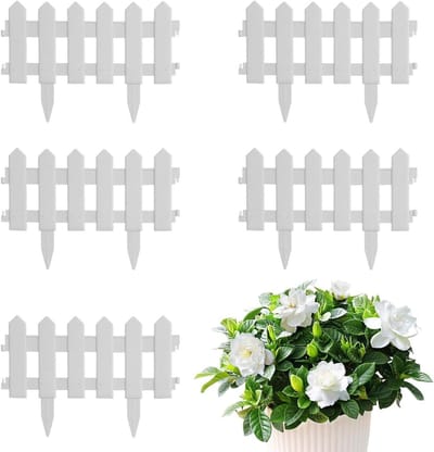 Tuinrand Set - Decoratieve Strip - Gazon Scheiden - Gereedschapsloze Montage - 5 Stuks - Zwart