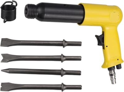 Luchthamerset - Pneumatisch gereedschap - Roest verwijderen - Inclusief 4 beitels - 1 kg