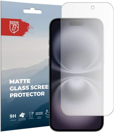 Rosso Anti-Reflectie Tempered Glass Geschikt voor Apple iPhone 16 Plus - Anti-Reflectie Screen Protector - Case Friendly - Anti-Reflecterend