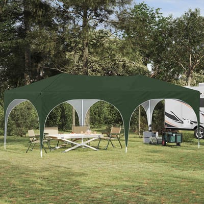 vidaXL - Pop-up - Feesttent - 575 - x - 288 - x - 245 - cm - Groen - Oxford - Stof