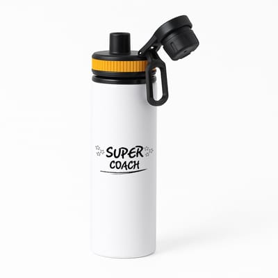 Hacebo® - Super coach waterfles met draaidop oranje - Coach - een coach - sport - verjaardagscadeau - klein cadeautje - kado - gift - water fles - 850ML