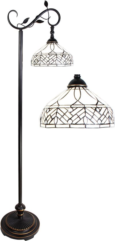 Lumilamp Tiffany Vloerlamp 152 cm Bruin Beige Polyresin