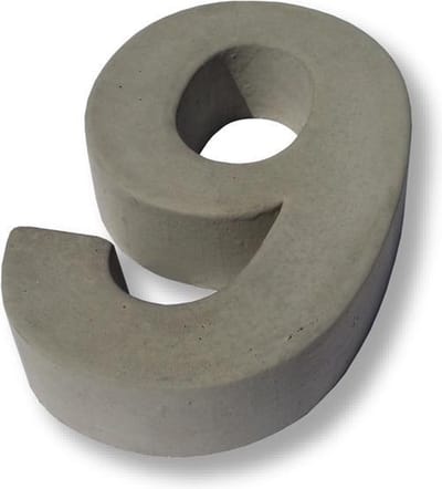 Huisnummer Beton, cijfer 9, Hoogte 20 cm | Huisnummer beton | Huisnummers | Huisnummer modern | Betonnen huisnummer | Gratis verzending!