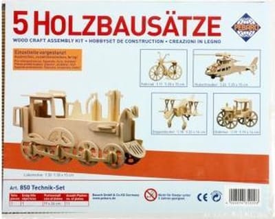 Pebaro houten bouwset voertuigen - creatief speelgoed bouwpakket.