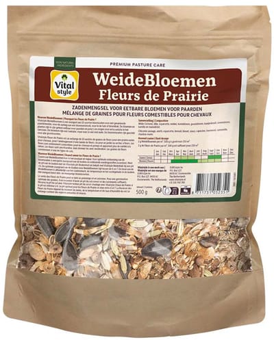 Vitalstyle WeideBloemen - Bloemzaad - Zadenmengsel Met Eetbare Bloemen Voor Paarden - 500 g