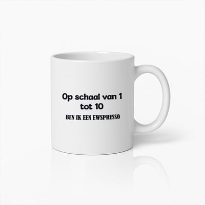 Grappige Espresso Mok – Koffieliefhebber Beker met Humoristische Tekst