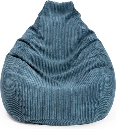 Lumaland Gaming Zitzak XXL van corduroy | Gamingstoel voor volwassenen en tieners | Comfortabele zitzak 135 x 100 cm - marineblauw