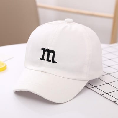 Casquette de Baseball Enfant pour Filles Garçons Chapeaux Protection Solaire Chapeau Bébé Hip Hop Broderie Lettre M Casquettes Enfants 1-6-8-12-15 Ans 46-57cm