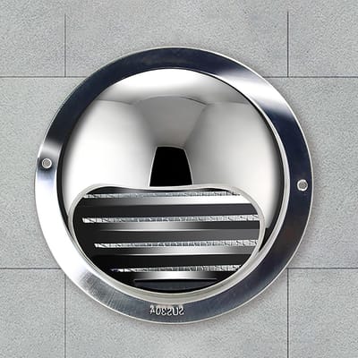 Wandventilatierooster - Afvoergitter Luchtuitlaat - Luchtstroom Verbeteren - Ingebouwd Gaas - 130mm - Zilver